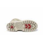 Бежови дамски боти, естествена кожа - всекидневни обувки за есента и зимата N 100035049