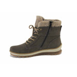 Сиви дамски боти, естествена кожа - ежедневни обувки за есента и зимата N 100025052