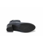 Сини дамски боти, естествена кожа - всекидневни обувки за есента и зимата N 100025091