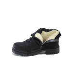 Черни дамски боти, еко-кожа и текстилна материя - всекидневни обувки за есента и зимата N 100025096