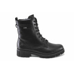 Черни дамски боти, здрава еко-кожа - ежедневни обувки за есента и зимата N 100025099