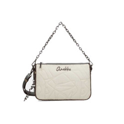 Бежова дамска чанта, здрава еко-кожа - удобство и стил за вашето ежедневие N 100025197