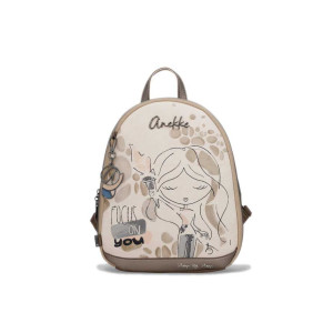 Бежова раница, здрава еко-кожа - удобство и стил за пролетта и лятото N 100025203