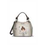 Бежова дамска чанта, здрава еко-кожа - удобство и стил за пролетта и лятото N 100025351