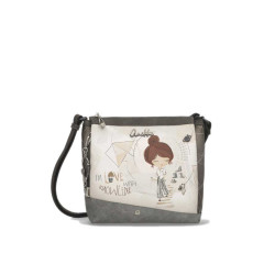 Сива дамска чанта, здрава еко-кожа - удобство и стил за пролетта и лятото N 100025215