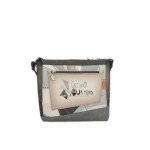 Сива дамска чанта, здрава еко-кожа - удобство и стил за пролетта и лятото N 100025215