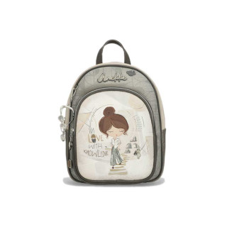 Сива раница, здрава еко-кожа - удобство и стил за пролетта и лятото N 100025217