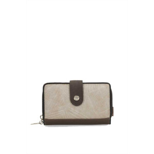 Бежова портмоне, здрава еко-кожа - удобство и стил за пролетта и лятото N 100025358