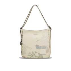 Бежова дамска чанта, здрава еко-кожа - удобство и стил за пролетта и лятото N 100025232