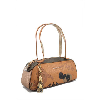 Кафява дамска чанта, здрава еко-кожа - ежедневна за пролетта и лятото N 100025240