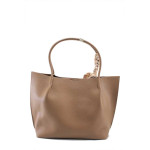 Кафява дамска чанта, здрава еко-кожа - удобство и стил за пролетта и лятото N 100025283