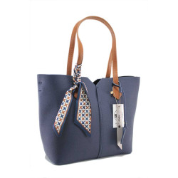 Синя дамска чанта, здрава еко-кожа - удобство и стил за пролетта и лятото N 100025281