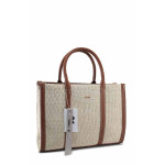 Бежова дамска чанта, здрава еко-кожа - удобство и стил за пролетта и лятото N 100025285