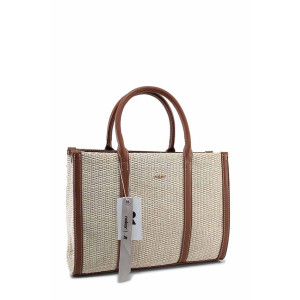 Бежова дамска чанта, здрава еко-кожа - удобство и стил за пролетта и лятото N 100025285