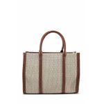 Бежова дамска чанта, здрава еко-кожа - удобство и стил за пролетта и лятото N 100025285