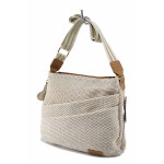 Бежова дамска чанта, здрава еко-кожа - удобство и стил за пролетта и лятото N 100025286