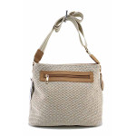 Бежова дамска чанта, здрава еко-кожа - удобство и стил за пролетта и лятото N 100025286