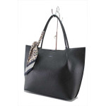 Черна дамска чанта, здрава еко-кожа - удобство и стил за пролетта и лятото N 100025282