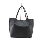 Черна дамска чанта, здрава еко-кожа - удобство и стил за пролетта и лятото N 100025282
