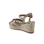 Жълти дамски сандали, естествена кожа - ежедневни обувки за лятото N 100025249