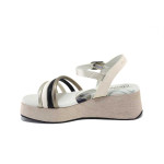 Бежови дамски сандали, естествена кожа - всекидневни обувки за лятото N 100025252