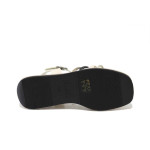 Бежови дамски сандали, естествена кожа - всекидневни обувки за лятото N 100025252