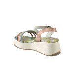 Зелени дамски сандали, естествена кожа - ежедневни обувки за лятото N 100025253