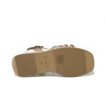 Зелени дамски сандали, естествена кожа - ежедневни обувки за лятото N 100025253