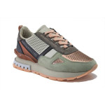 Зелени дамски маратонки, естествена кожа - удобство и стил за пролетта и лятото N 100025381