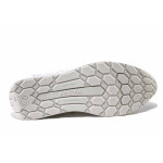 Бели дамски обувки с равна подметка, естествена кожа и текстилна материя - ежедневни обувки за пролетта и лятото N 100025464