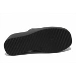 Черни дамски чехли, естествена кожа - всекидневни обувки за лятото N 100025487