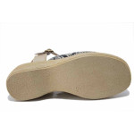 Бежови дамски сандали, естествена кожа - ежедневни обувки за лятото N 100025484