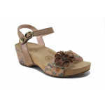 Бежови дамски сандали, естествена кожа - ежедневни обувки за лятото N 100025498