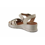 Бежови дамски сандали, естествена кожа - всекидневни обувки за лятото N 100025513