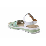 Зелени дамски сандали, естествена кожа - ежедневни обувки за лятото N 100025514