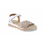 Розови дамски сандали, естествена кожа - всекидневни обувки за лятото N 100025515