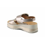 Бежови дамски сандали, естествена кожа - ежедневни обувки за лятото N 100025518