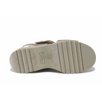 Бежови дамски сандали, естествена кожа - ежедневни обувки за лятото N 100025518