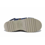 Сини дамски сандали, естествена кожа - всекидневни обувки за лятото N 100025517