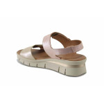 Бежови дамски сандали, естествена кожа - ежедневни обувки за лятото N 100025516