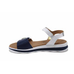Сини дамски сандали, естествена кожа - ежедневни обувки за лятото N 100025520