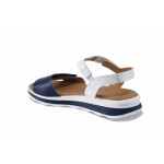 Сини дамски сандали, естествена кожа - ежедневни обувки за лятото N 100025520