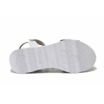 Сини дамски сандали, естествена кожа - ежедневни обувки за лятото N 100025520