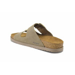 Сиви дамски чехли, естествена кожа - ежедневни обувки за лятото N 100025558