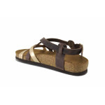 Кафяви дамски сандали, естествена кожа - всекидневни обувки за лятото N 100025559