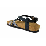 Черни дамски сандали, естествена кожа - ежедневни обувки за лятото N 100025560