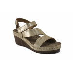 Жълти дамски сандали, естествена кожа - ежедневни обувки за лятото N 100025562