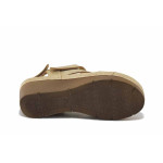 Жълти дамски сандали, естествена кожа - ежедневни обувки за лятото N 100025562