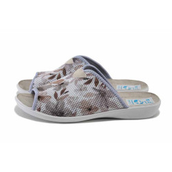 Сиви домашни чехли, текстилна материя - всекидневни обувки за пролетта и лятото N 100025532