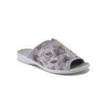 Сиви домашни чехли, текстилна материя - всекидневни обувки за пролетта и лятото N 100025532